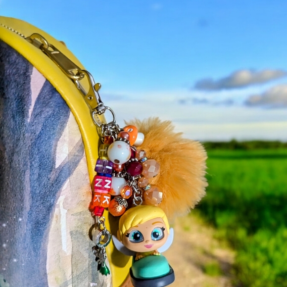Loungefly Disney Tinker Bell Mushroom Forest Scene Mini Backpack & CHARM!🧚♂️🧚 - Picture 13 of 14